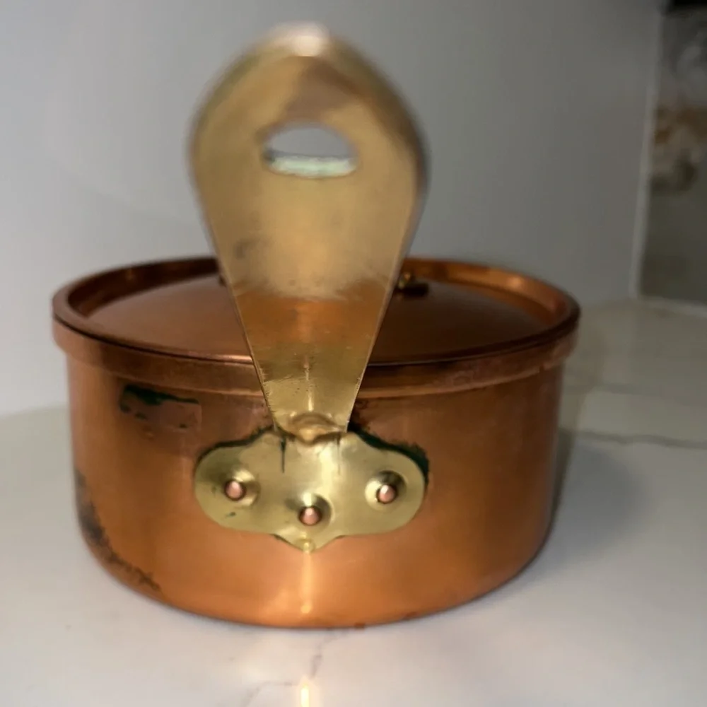 2.5Q Copper Sauce Pan Pot with Lid
